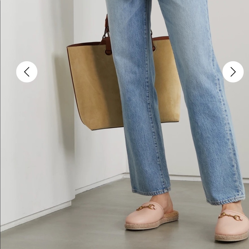 SOLD on RR ⭐️ GUCCI Horsebit Shearling-Lined Leather Mule Flat Slippers NWOT - Picture 4 of 16